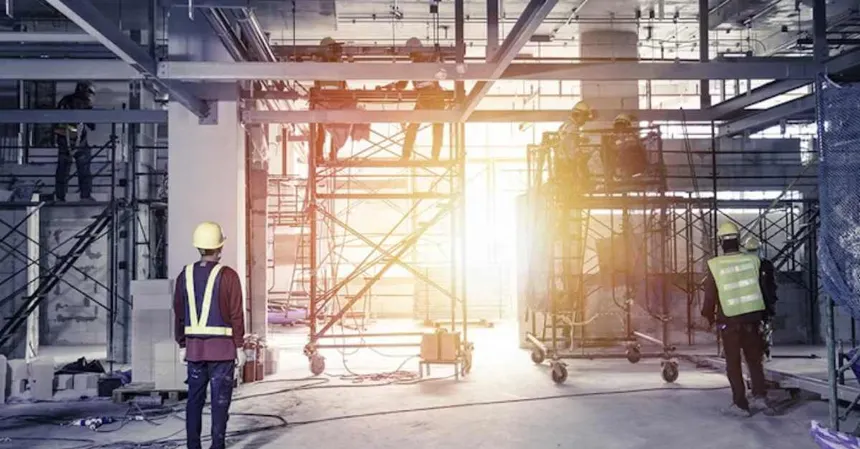 Facility managers using an as-built BIM model for building maintenance.